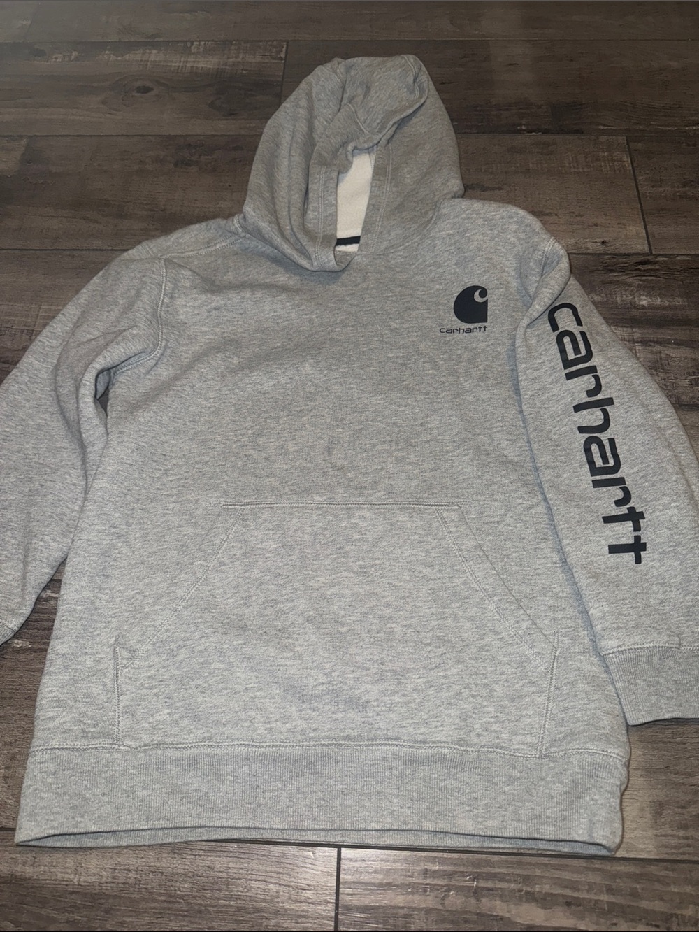 Carhartt Light Gray Logo Pullover Hoodie